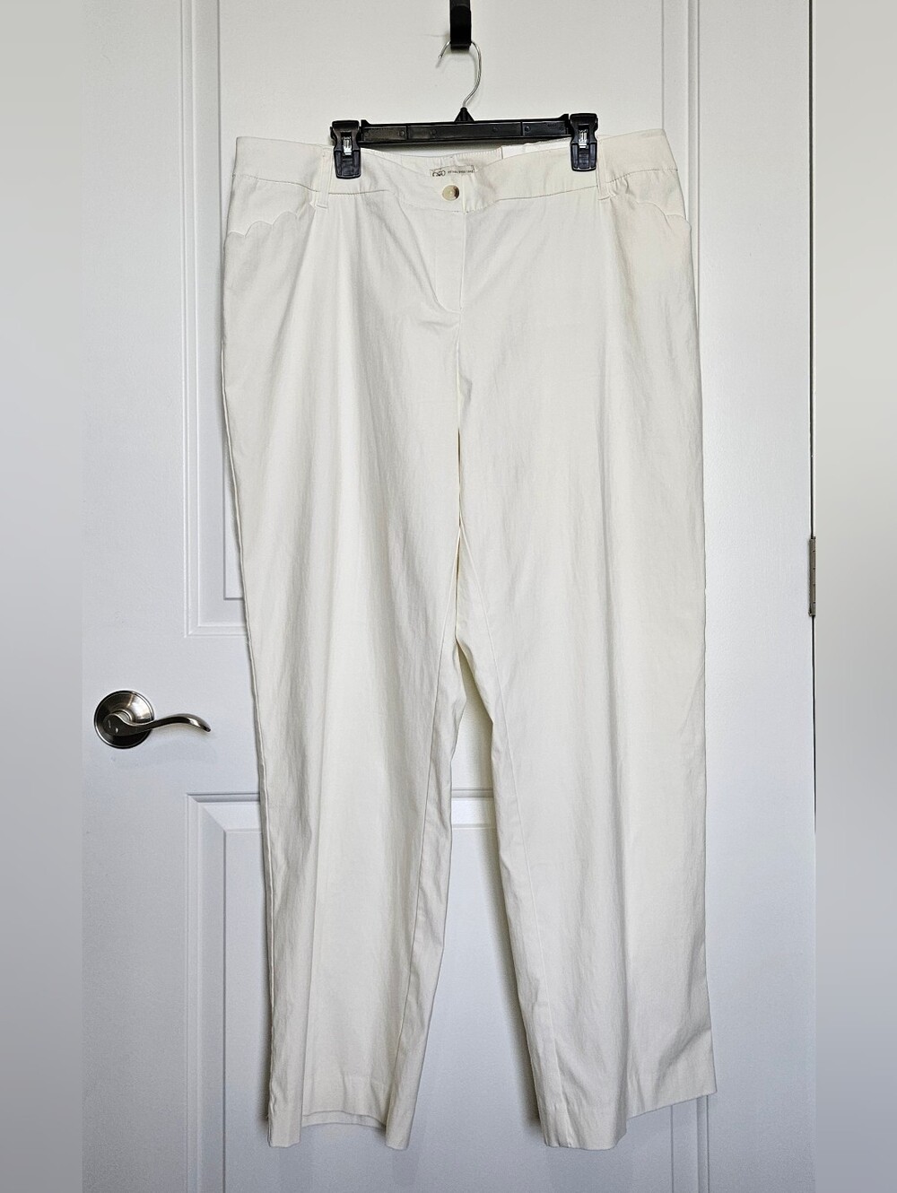 NWT Cato Women's Plus Size 18W Cream Straight-Leg Trousers